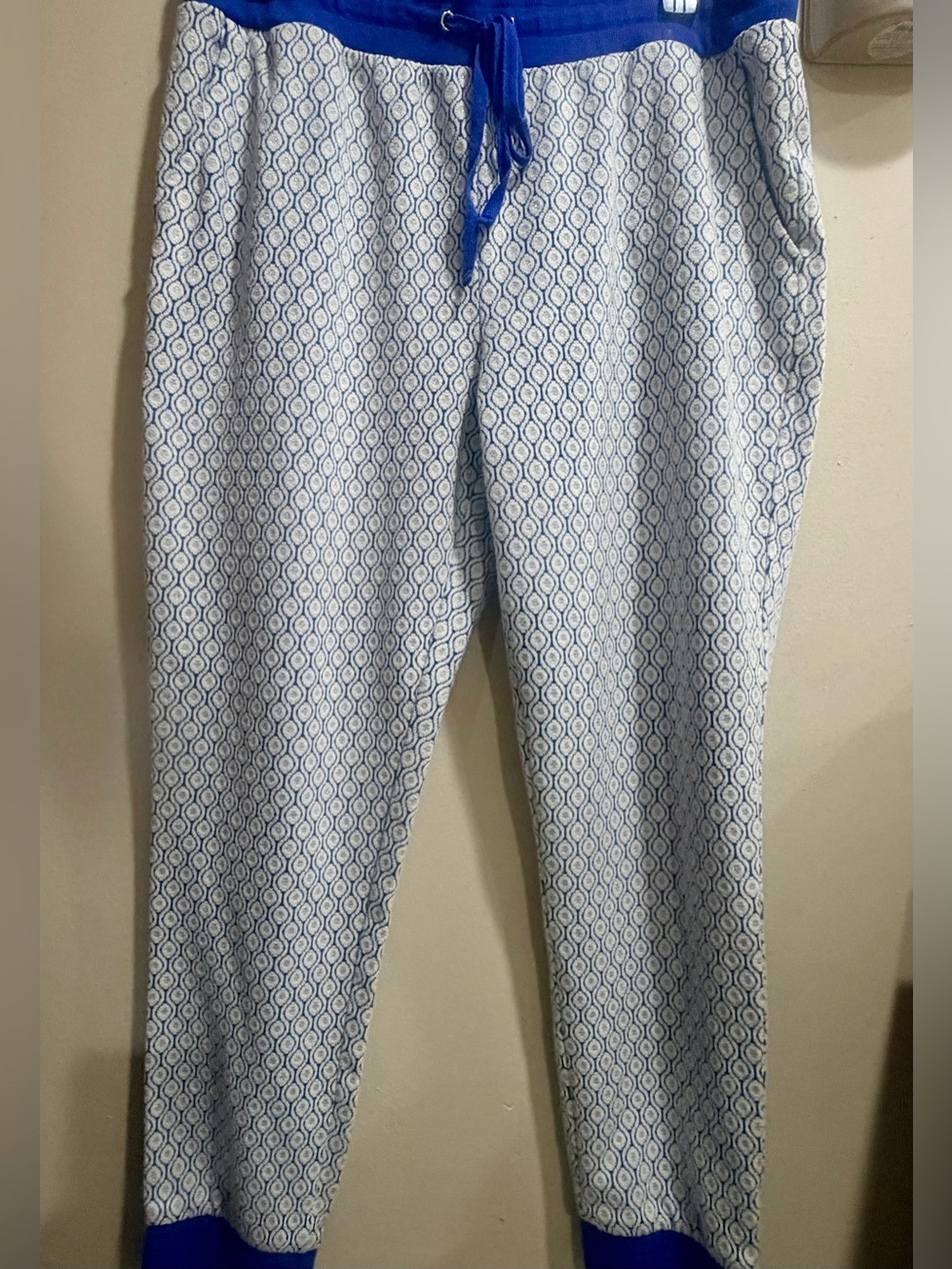 Modcloth Blue & White Geometric Pajama Set - Picture 3 of 8